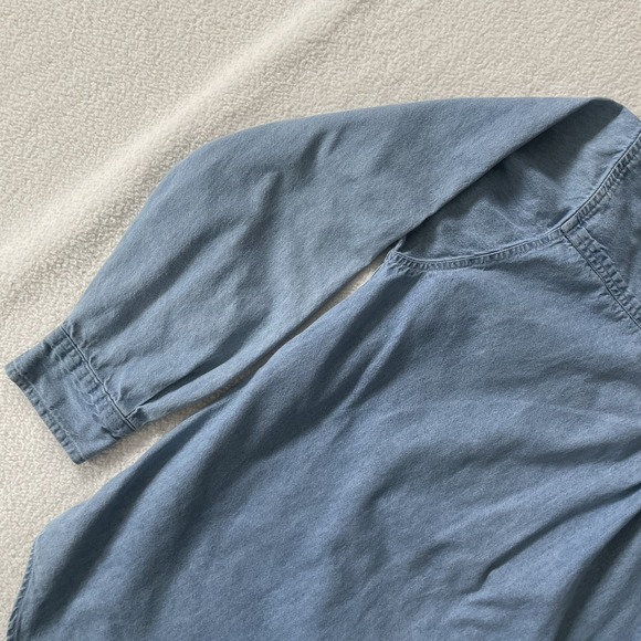 Vintage Marlboro Country Store Denim Shirt Mens Med Light Wash Grunge Y2k Cowboy - Picture 14 of 16